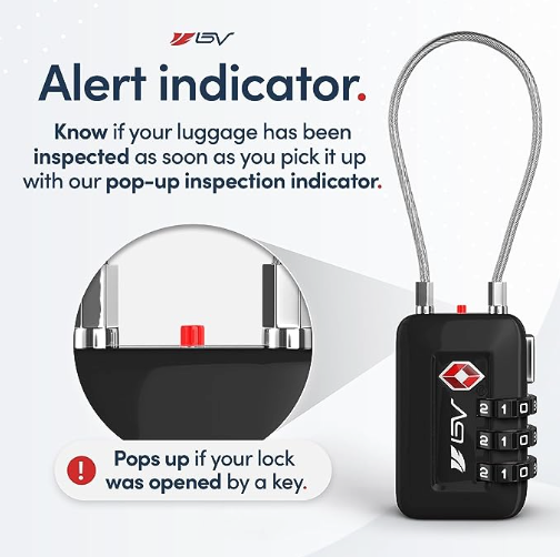 CF365 TSA Approved Luggage Travel Lock, Set-Your-Own Combination Lock