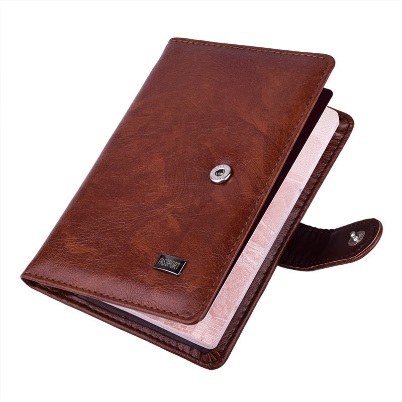 Passport Cover Leather Wallet